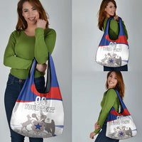 Custom Fiestas Patrias Chile Grocery Bag Coat Of Arms