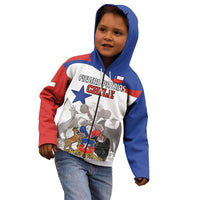 Custom Fiestas Patrias Chile Kid Hoodie Coat Of Arms - Wonder Print Shop