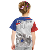 Custom Fiestas Patrias Chile Kid T Shirt Coat Of Arms - Wonder Print Shop