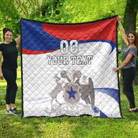 Custom Fiestas Patrias Chile Quilt Coat Of Arms - Wonder Print Shop