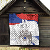 Custom Fiestas Patrias Chile Quilt Coat Of Arms - Wonder Print Shop