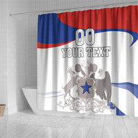Custom Fiestas Patrias Chile Shower Curtain Coat Of Arms