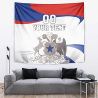 Custom Fiestas Patrias Chile Tapestry Coat Of Arms - Wonder Print Shop