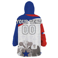 Custom Fiestas Patrias Chile Wearable Blanket Hoodie Coat Of Arms - Wonder Print Shop