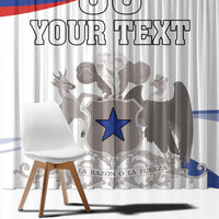 Custom Fiestas Patrias Chile Window Curtain Coat Of Arms - Wonder Print Shop