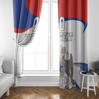 Custom Fiestas Patrias Chile Window Curtain Coat Of Arms - Wonder Print Shop