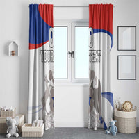 Custom Fiestas Patrias Chile Window Curtain Coat Of Arms - Wonder Print Shop