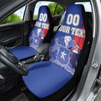 Custom Chile Independence Day Car Seat Cover Lapageria Flower With Coat Of Arms - Wonder Print Shop