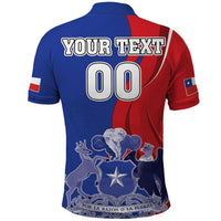 Custom Chile Independence Day Polo Shirt Lapageria Flower With Coat Of Arms - Wonder Print Shop