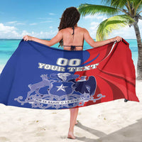 Custom Chile Independence Day Sarong Lapageria Flower With Coat Of Arms - Wonder Print Shop