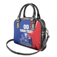 Custom Chile Independence Day Shoulder Handbag Lapageria Flower With Coat Of Arms