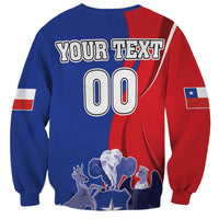Custom Chile Independence Day Sweatshirt Lapageria Flower With Coat Of Arms - Wonder Print Shop