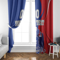Custom Chile Independence Day Window Curtain Lapageria Flower With Coat Of Arms - Wonder Print Shop