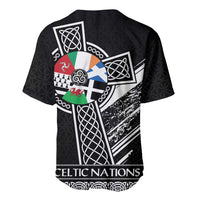 Cross Celtic Nations Baseball Jersey Six Celtic Countries Grunge Style - Wonder Print Shop