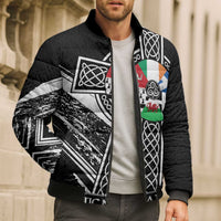 Cross Celtic Nations Bomber Puffer Jacket Six Celtic Countries Grunge Style - Wonder Print Shop