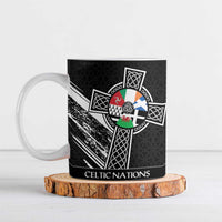 Cross Celtic Nations Ceramic Mug Six Celtic Countries Grunge Style - Wonder Print Shop