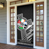 Cross Celtic Nations Door Cover Six Celtic Countries Grunge Style - Wonder Print Shop