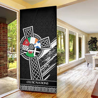 Cross Celtic Nations Door Cover Six Celtic Countries Grunge Style - Wonder Print Shop
