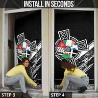 Cross Celtic Nations Door Cover Six Celtic Countries Grunge Style - Wonder Print Shop
