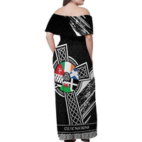 Cross Celtic Nations Family Matching Off Shoulder Maxi Dress and Hawaiian Shirt Six Celtic Countries Grunge Style - Wonder Print Shop