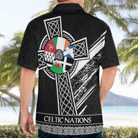 Cross Celtic Nations Hawaiian Shirt Six Celtic Countries Grunge Style - Wonder Print Shop