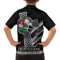 Cross Celtic Nations Hawaiian Shirt Six Celtic Countries Grunge Style - Wonder Print Shop