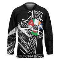 Cross Celtic Nations Hockey Jersey Six Celtic Countries Grunge Style - Wonder Print Shop