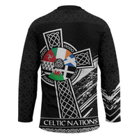 Cross Celtic Nations Hockey Jersey Six Celtic Countries Grunge Style - Wonder Print Shop