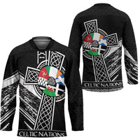Cross Celtic Nations Hockey Jersey Six Celtic Countries Grunge Style - Wonder Print Shop