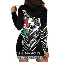 Cross Celtic Nations Hoodie Dress Six Celtic Countries Grunge Style - Wonder Print Shop