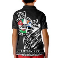 Cross Celtic Nations Kid Polo Shirt Six Celtic Countries Grunge Style - Wonder Print Shop