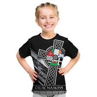 Cross Celtic Nations Kid T Shirt Six Celtic Countries Grunge Style - Wonder Print Shop