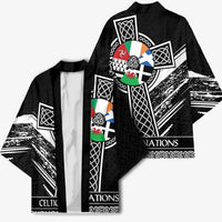 Cross Celtic Nations Kimono Six Celtic Countries Grunge Style - Wonder Print Shop