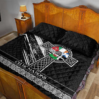 Cross Celtic Nations Quilt Bed Set Six Celtic Countries Grunge Style - Wonder Print Shop