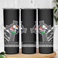 Cross Celtic Nations Skinny Tumbler Six Celtic Countries Grunge Style - Wonder Print Shop