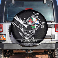 Cross Celtic Nations Spare Tire Cover Six Celtic Countries Grunge Style - Wonder Print Shop