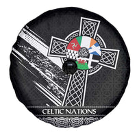 Cross Celtic Nations Spare Tire Cover Six Celtic Countries Grunge Style - Wonder Print Shop