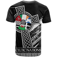 Cross Celtic Nations T Shirt Six Celtic Countries Grunge Style - Wonder Print Shop