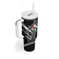 Cross Celtic Nations Tumbler With Handle Six Celtic Countries Grunge Style - Wonder Print Shop