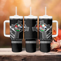 Cross Celtic Nations Tumbler With Handle Six Celtic Countries Grunge Style - Wonder Print Shop