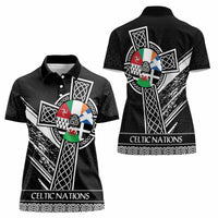 Cross Celtic Nations Women Polo Shirt Six Celtic Countries Grunge Style - Wonder Print Shop