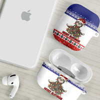 Costa Rica Christmas AirPods Case Merry Slothmas - Wonder Print Shop