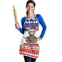 Costa Rica Christmas Apron Merry Slothmas - Wonder Print Shop