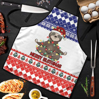 Costa Rica Christmas Apron Merry Slothmas - Wonder Print Shop