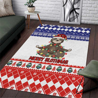 Costa Rica Christmas Area Rug Merry Slothmas - Wonder Print Shop