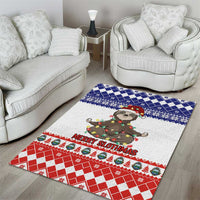 Costa Rica Christmas Area Rug Merry Slothmas - Wonder Print Shop