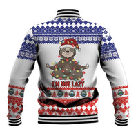 Costa Rica Christmas Baseball Jacket Merry Slothmas - Wonder Print Shop