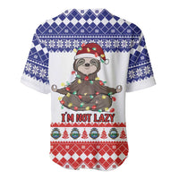 Costa Rica Christmas Baseball Jersey Merry Slothmas - Wonder Print Shop