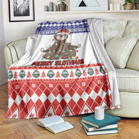 Costa Rica Christmas Blanket Merry Slothmas - Wonder Print Shop