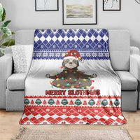 Costa Rica Christmas Blanket Merry Slothmas - Wonder Print Shop